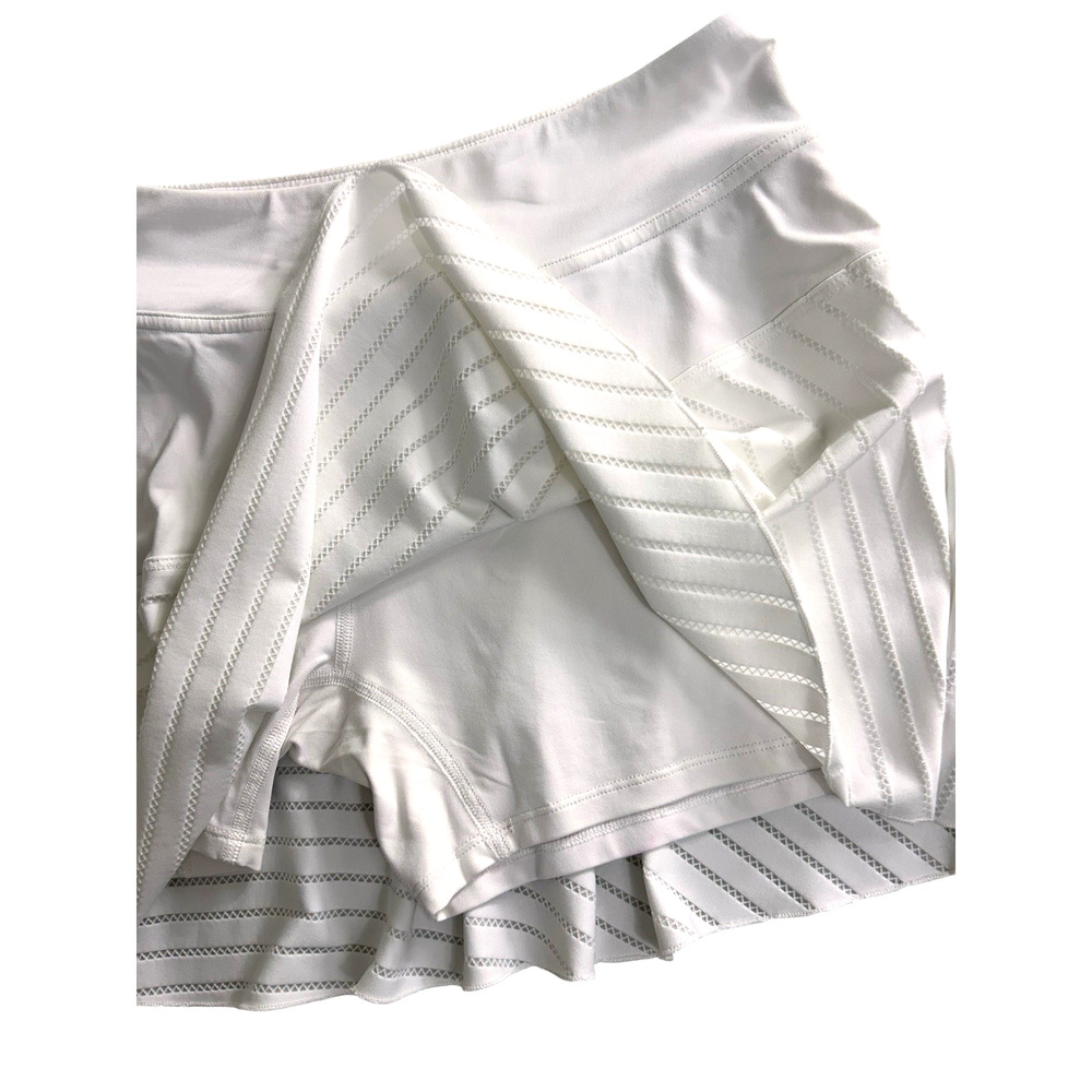 Lija White Tennis Golf Skort Sz Large Stretch Full Skirt Athletic Athleisure - Picture 3 of 5